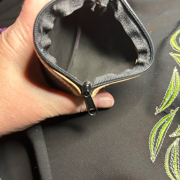 VTG Set of 2 Coin purses. Purple and Gold Elephant print, 90s festival print. - Picture 9 of 9